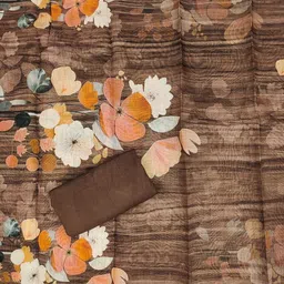 SAINOOR Floral Printed Unstitched Dress Material image 5