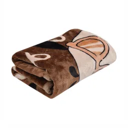 Florida Brown & White Cartoon Characters Fleece Mild Winter Single Bed Blanket image 3