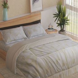 Home Centre Scarlet Off White & Yellow Printed AC Room 144 TC Queen Bedding Set-picture-33
