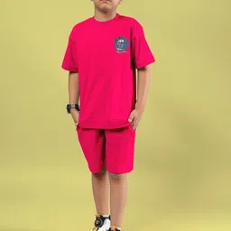 WEARDUDS Kids Pure Cotton Printed T-shirt And Shorts-picture-40