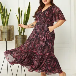 Miss Chase A+ Print Chiffon Maxi Dress image 2