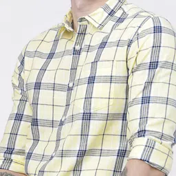 HIGHLANDER Men Checked Slim Fit Shirt image 4