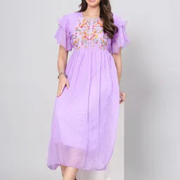 BAESD Women Fit & Flare Midi Dress image 1