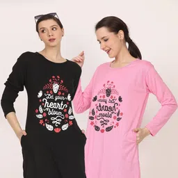 CITY CRAFT Women Typography Printed Pockets 1 T-shirt-picture-19