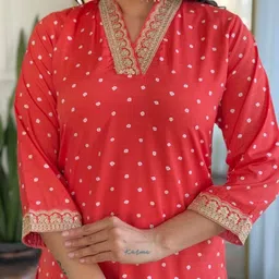 CaniBani Women Ethnic Motifs Printed Regular Gotta Patti Kurta with Patiala & With Dupatta image 3