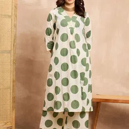 all about you Printed Pure Cotton V Neck Tunic With Palazzos Co-Ords-picture-30