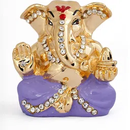 Kulin Resin God Appu Ganesh with Purple Embellished Dhoti-picture-25