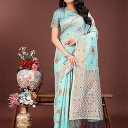 Mitera Zari Linen Blend Saree-picture-30