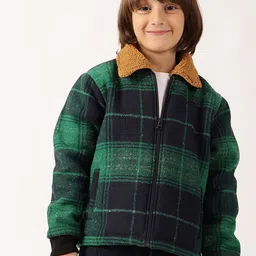 One Friday Boys Spread Collar Checked Lightweight Tailored Jacket-picture-40