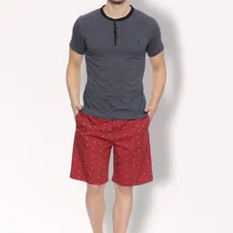 van heusen Printed Men Maroon Regular Shorts image 5