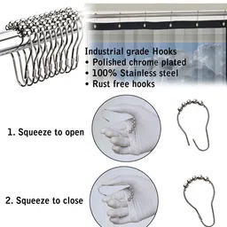 GREEN DECOR Transparent Sheer Long Door Curtain image 3