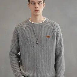 HERE&NOW Men Ribbed Pullover-picture-17