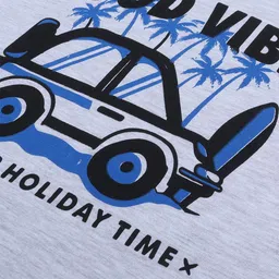 Tiny Toonzzz Boys Pack of 3 Graphic Printed Round Neck Pure Cotton T-shirts image 3