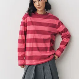 NEXT Women Striped Pure Cotton T-shirt-picture-37