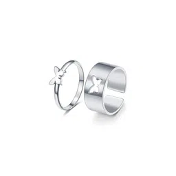 Teeragaj Set Of 2 Butterfly Matching Wrap Adjustable Finger Rings-picture-10