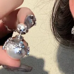 Estailo fashion Spherical Drop Earrings image 5