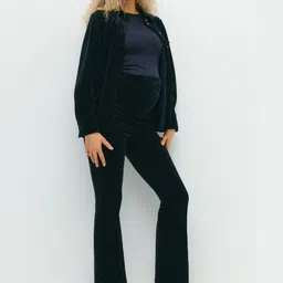 H&M MAMA Flared Velour Trousers-picture-48