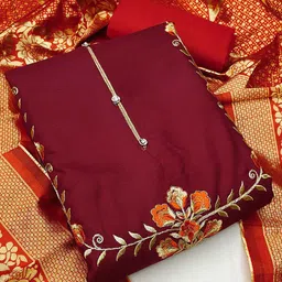 Ishin Floral Embroidered Unstitched Dress Material-picture-41