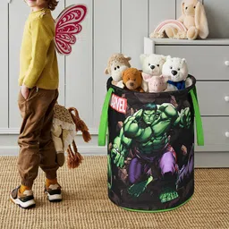 Kuber Industries Green & Black 3 Pieces Marvel Hulk Printed Laundry Bags 45L Each-image-43
