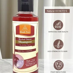 Khadi Pure Herbal Onion Shampoo - 210 ml image 2