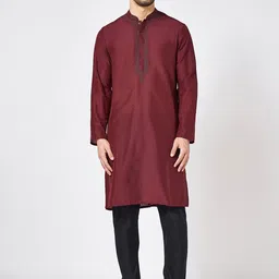 indus route by Pantaloons Men Thread Work Kurta image 1