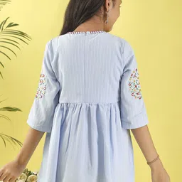 Ishti Girls Embroidered Peplum Top image 3