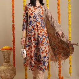 Anni Designer Floral Printed Straight Kurta With Trouser & Dupatta-picture-12