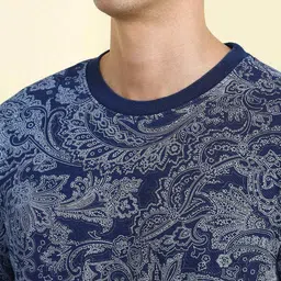 Allen Solly Men Printed Raw Edge T-shirt image 3