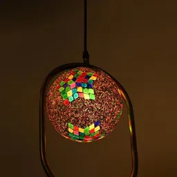 SOMIL Printed Glass Cylinder Ceiling Lamps image 3