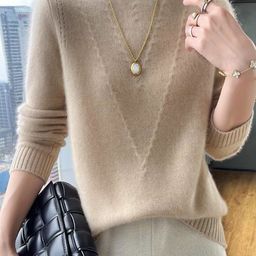 HERE&NOW Women Ribbed Self Design Turtle Neck Long Sleeve Pullover Sweater-picture-27