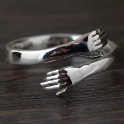 Ringzinnie Stainless Steel Hug Finger Ring-picture-39