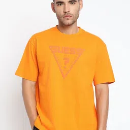 GUESS Men Brand Logo Printed Round Neck Relaxed Fit T-shirt-picture-19