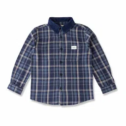 JusCubs Boys Premium Fit Spread Collar Tartan Checked Cotton Casual Shirt-picture-14