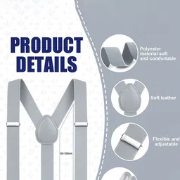 RR DESIGN Boys Striped Y-Back Suspenders With Bow Tie image 3