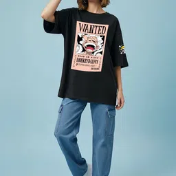 BENNY BROOKS Women Printed Round Neck Drop-Shoulder Sleeves T-shirt image 2