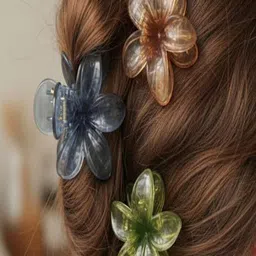 DailyObjects Women Set of 6 Flower Shape Claw Clip image 3