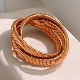 KARISHMA KREATIONS Gold-Plated Stainless Steel Wraparound Bracelet image 2
