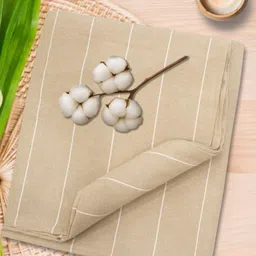 Athom Living Grey & White Striped 180 TC Single Bedsheet with Pillow Covers image 5