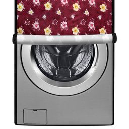 The Furnishing Tree Washing Machine Cover Floral Red Compatible for Bosch 7 Kg Fully-Automatic Fron-picture-36