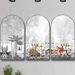 Myntra Elegant Homes Multicoloured Set of 3 Piece MDF Other Wall Paintings-picture-11