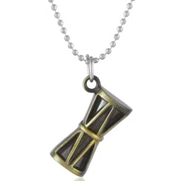 Morir Rhodium-Plated Geometric Pendant with Chain-picture-22
