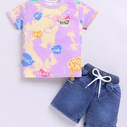 BAESD Boys Printed Short Sleeves Pure Cotton T-shirt With Shorts-image-20