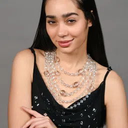 ODETTE Silver-Plated Artificial Beads Beaded Necklace-picture-24