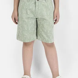 Crimsoune Club Boys Cotton Floral Printed Slim Fit Shorts-picture-22