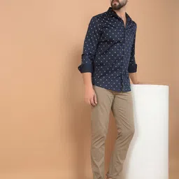Crimsoune Club Men Classic Slim Fit Opaque Printed Casual Shirt-image-82