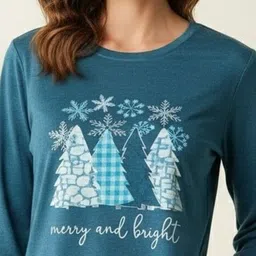 Wineberry Women Printed T-shirt image 5