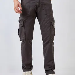 SPYKAR Men Regular Fit Mid Rise Cotton Cargo-image-87
