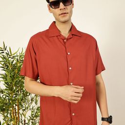 Thomas Scott Men Premium Cuban Collar Solid Oversized Casual Shirt-picture-46