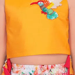 Pragya Exclusive Girls Embellished Silk Sequinned Ready to Wear Lehenga With Blouse image 3