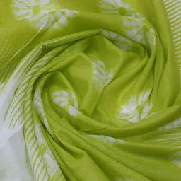 Meena Bazaar Floral Printed Mirror Work Cotton Unstitched Dress Material image 5